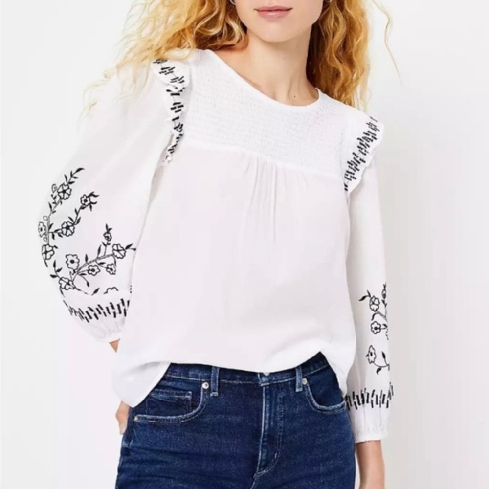 NWT Loft floral blouse